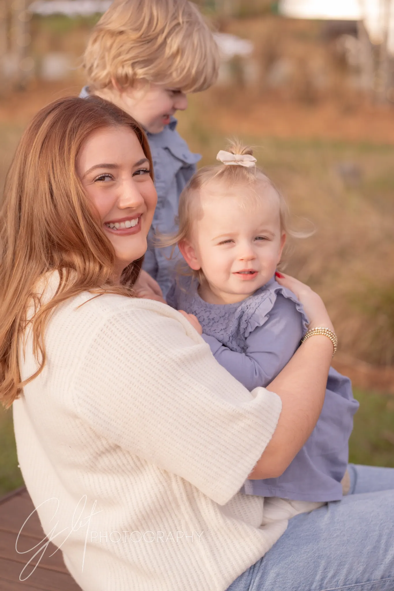 A golden-hour family session